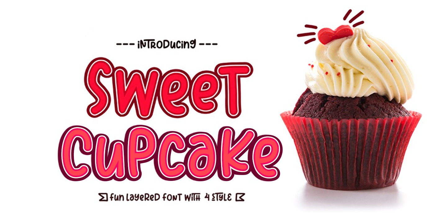 Пример шрифта Sweet Cupcake #1